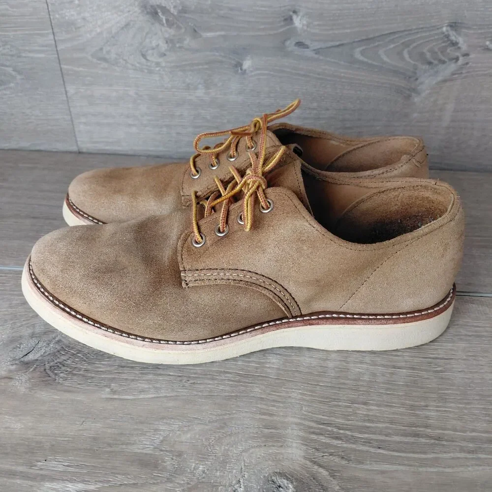 Red Wing 4534 Brown Foreman Hawthorne Suede Muleskinner Oxfords Shoes Mens 10.5